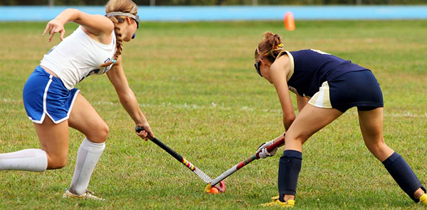 two field hockey players