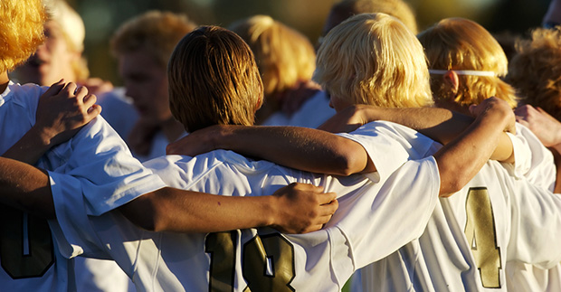 A boys soccer team