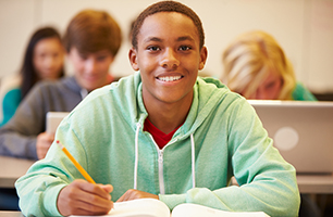 Smiling student