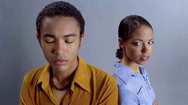 Guy and girl in a conflict