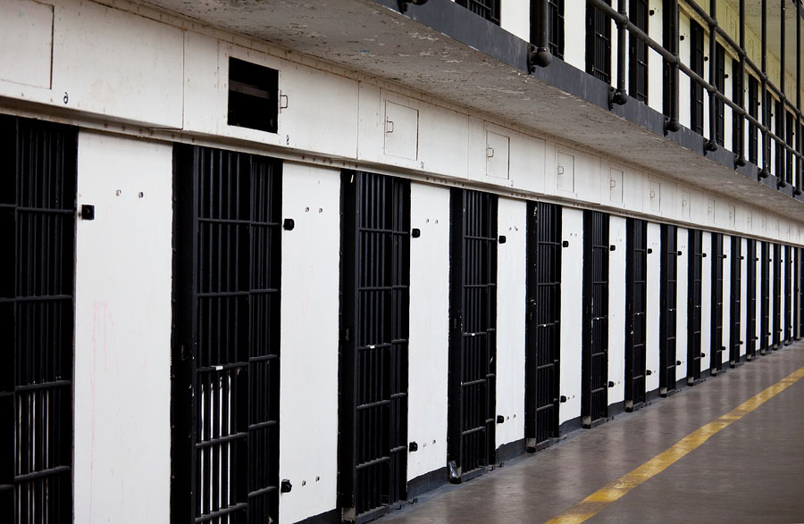 Jail cells in a prison