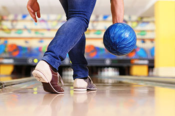 a person bowling