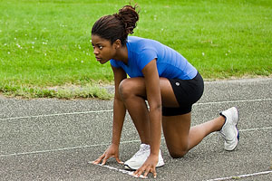 a runner on a track