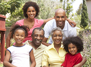 three generations of a happy family