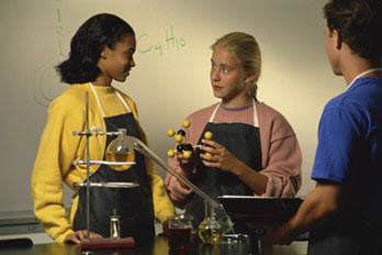 students in a lab