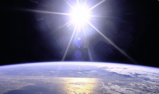 Sunburst over Earth