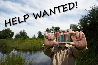 Man taking water samples