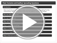 Plate Tectonics and Seafloor Spreading Questions Interactivity