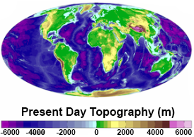 Bathymetry and Topography of Earth