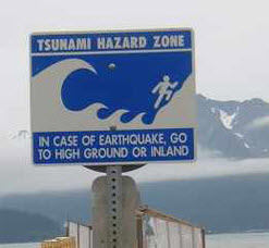 tsunami warning sign