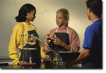 students in a lab