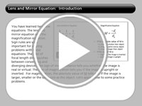 Lens and Mirror Equation Practice Interactivity