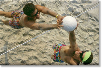 people playing volleyball