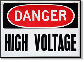 High Voltage sign