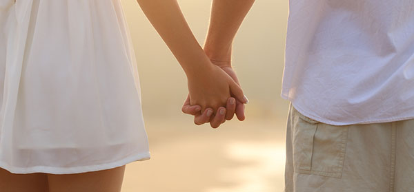 couple holding hands