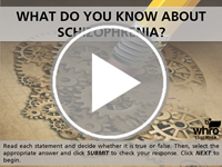 What do you know about schizophrenia?