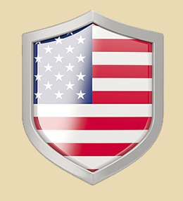 Shield with American Flag