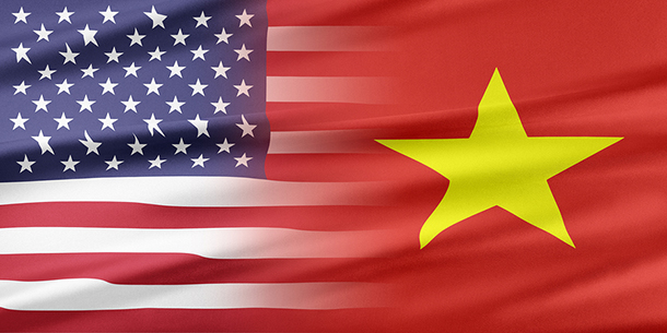 United States and Vietnam Flag