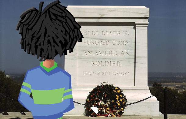 Terrance at the Tomb of the Unknown solider