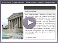 Role of the Supreme Court after Brown v Board of Education