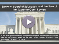 Brown v. the Board of Education and the Role of the Supreme Court Review Interactivity