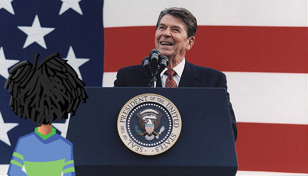 Terrance views a speech by President Reagan