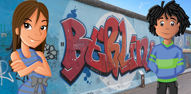 Martina and Terrance at the Berlin Wall