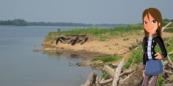 Martina visits the banks of the Ohio River