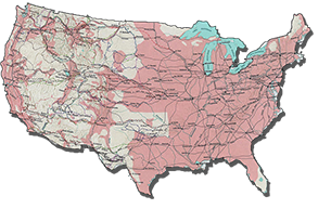 Settlement Map of the United States