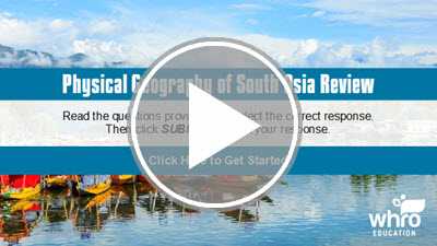 Physical Geography of South Asia Review Interactivity