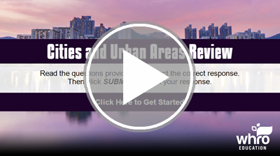 Cities and Urban Areas Review Interactivity