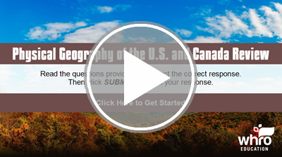 Physical Geography of the U.S. and Canada Review Interactivity