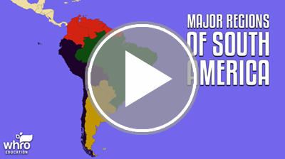 Major Regions of South America Interactivity