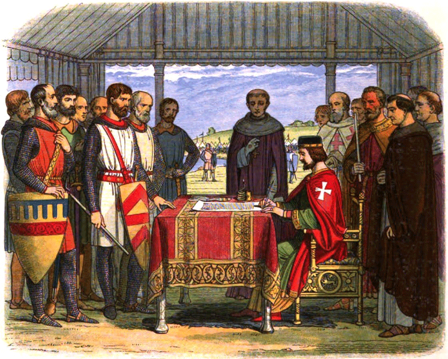 picture of King John signing the Magna Carta