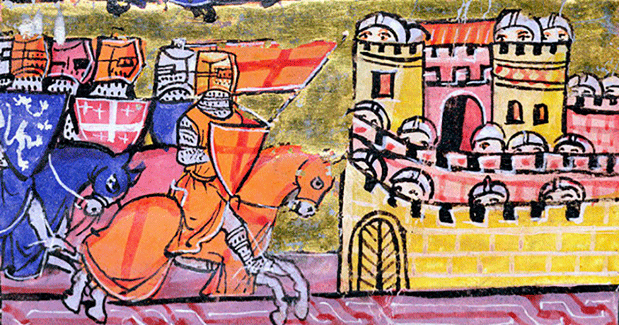 A thirteenth century painting depicting the siege of Damascus