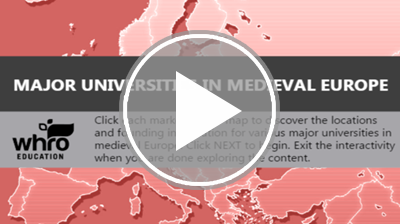 Major Universities in Medieval Europe Interactivity