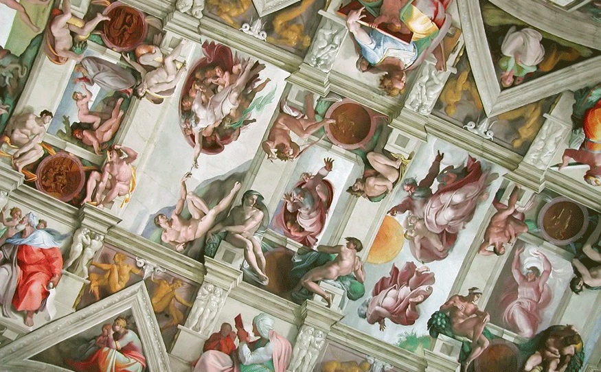 the Sistine Chapel ceiling