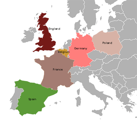 map of the Northern Renaissance