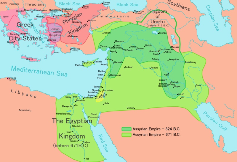 map of the Assyrian Empire