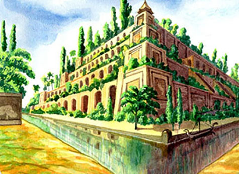 artist's depiction of the Hanging Gardens of Babylon