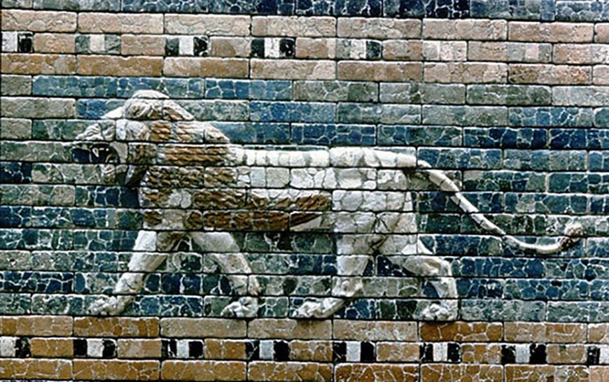 a lion engraving found in the Persian capital of Persepolis