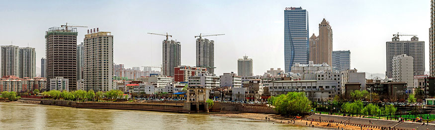 the Huang He) river at Lanzhou, Gansu province in China