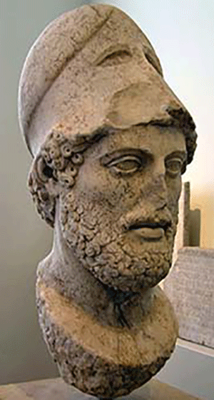 a bust of Pericles