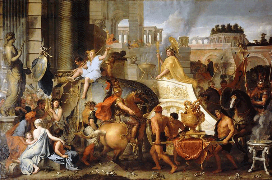 oil painting of the Entry of Alexander the Great into Babylon