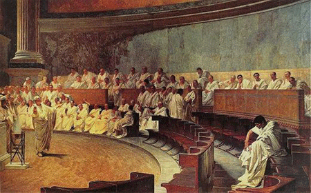 a depiction of a Centuriate Assembly