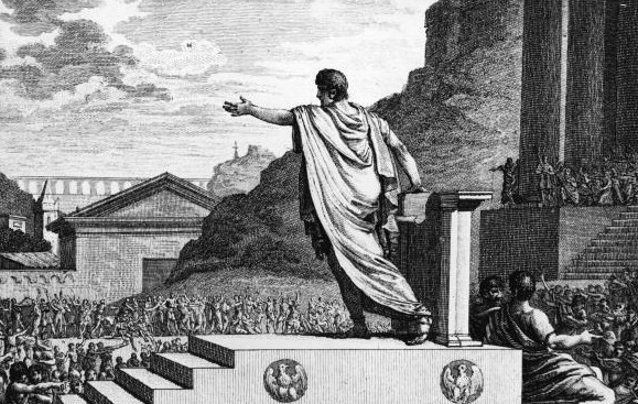 Gaius Gracchus presiding over the Plebeian Council