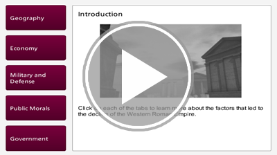 The Decline of the Western Roman Empire Interactivity