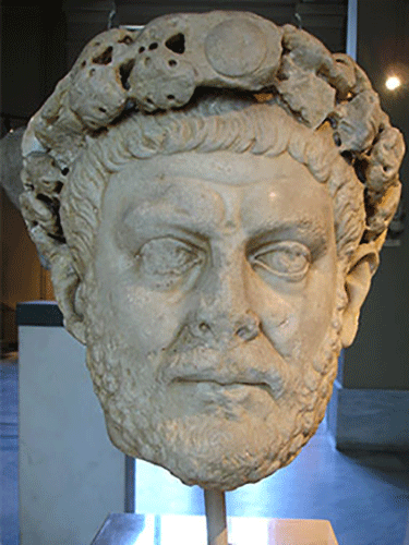 a bust of Diocletian