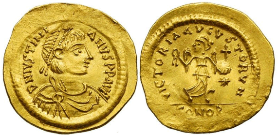 tremissis of Emperor Justinian