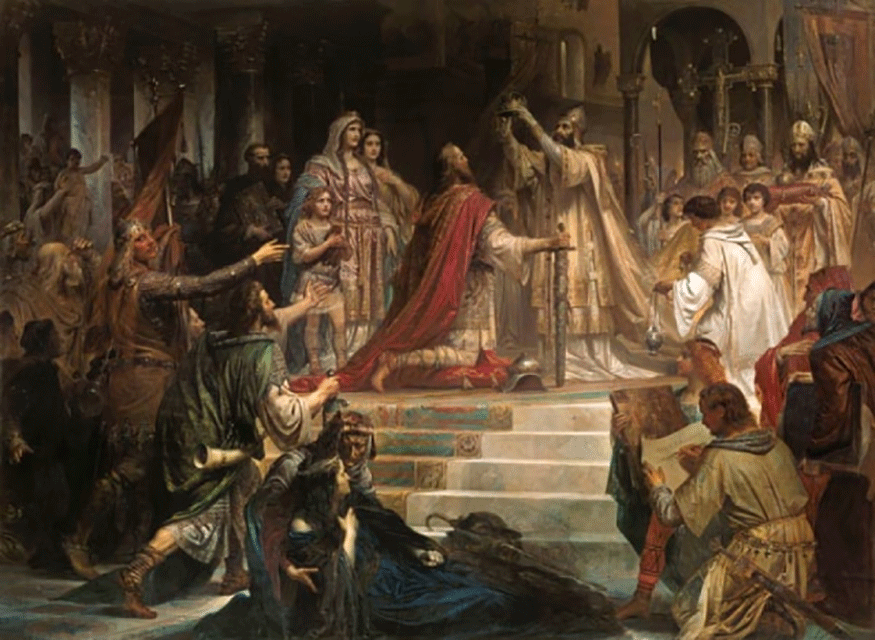 painting of the Imperial Coronation of Charlemagne